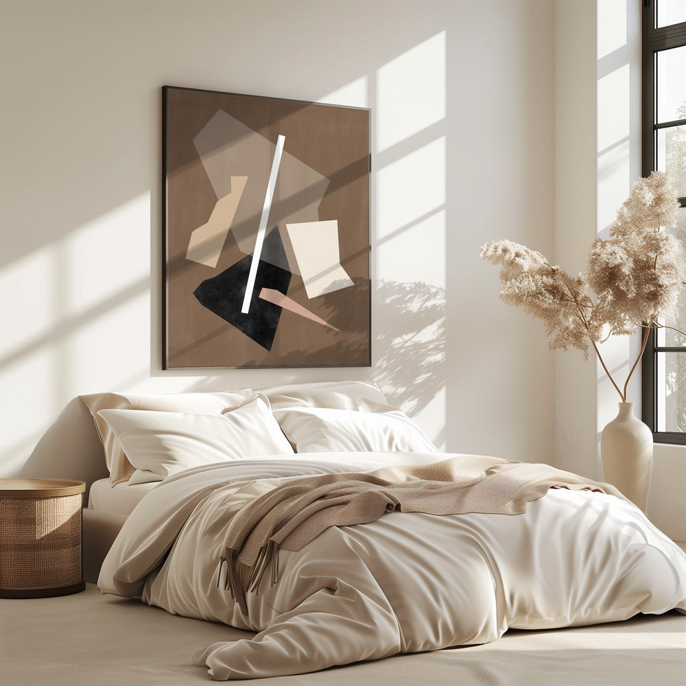 Brown Paper Cuts Painting | Poster
