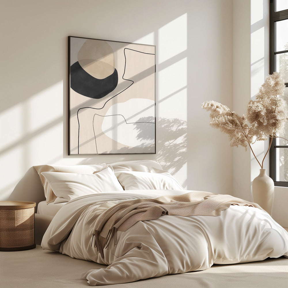 Organic Shapes & Lines Painting | Poster