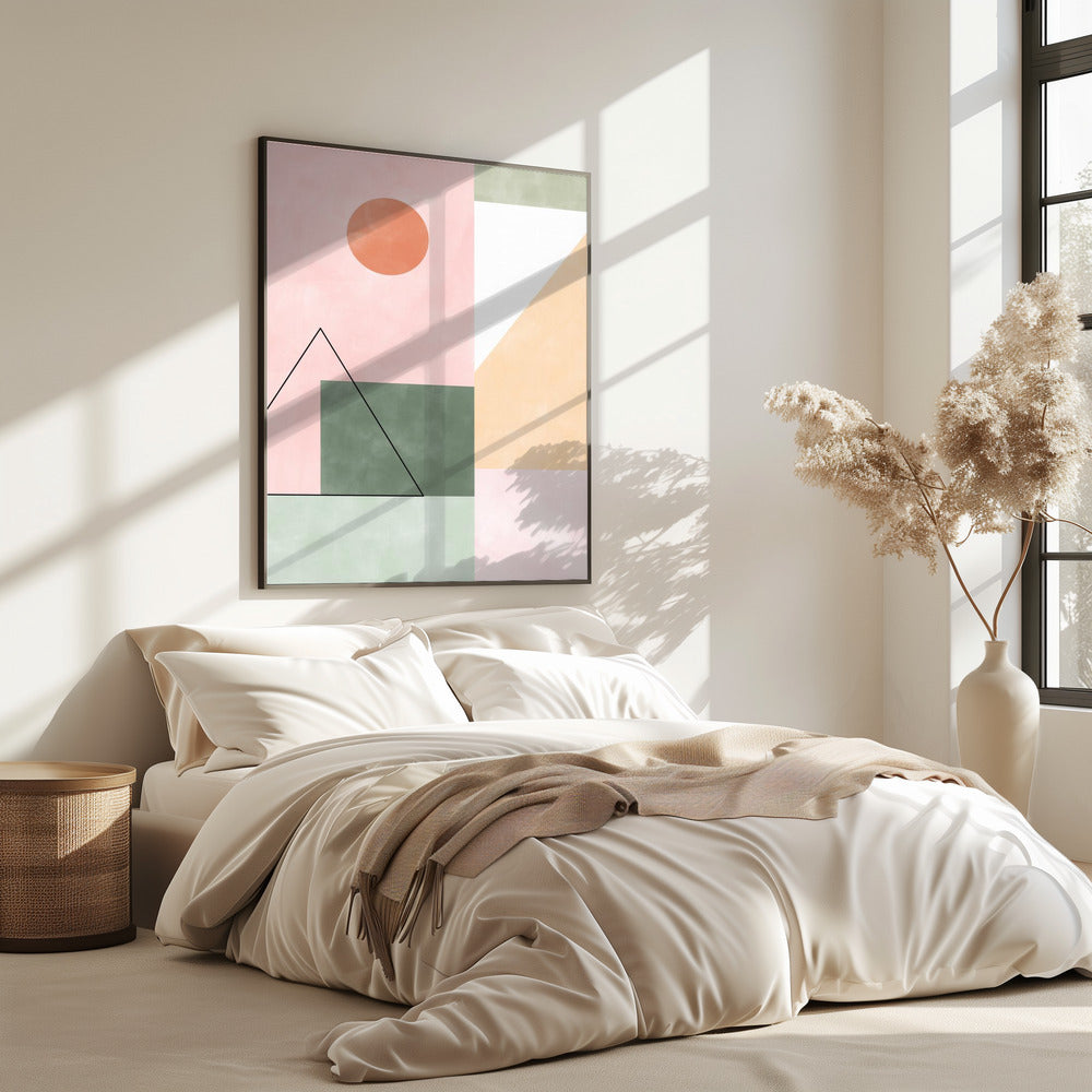Pastel Tones With Minimalist Shapes | Poster