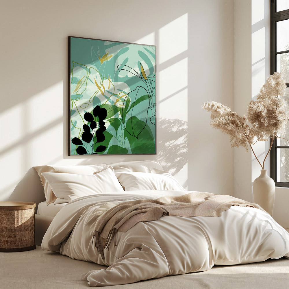 Leaves Line Boho2 | Poster