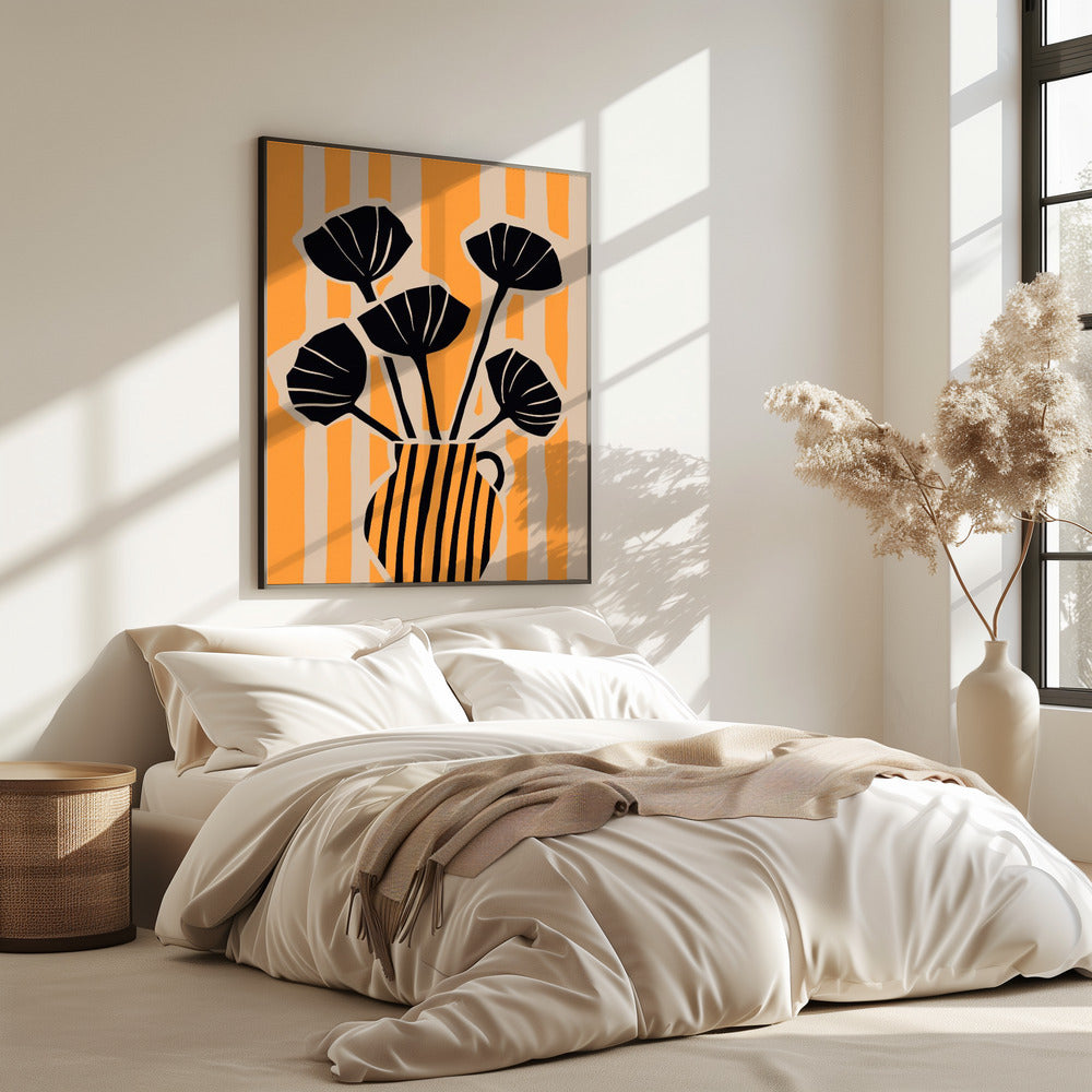 Bold Floral Stripes | Poster