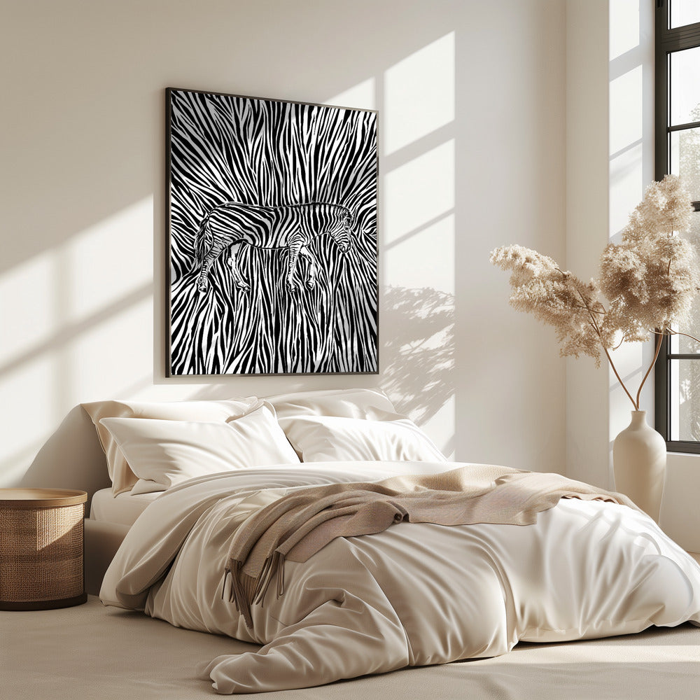 African Zebra striped camouflage | Poster