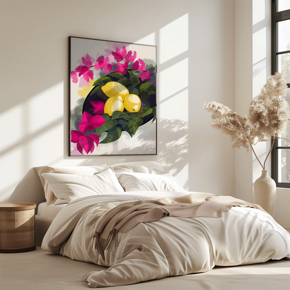 Bougainvillea and lemons | Poster
