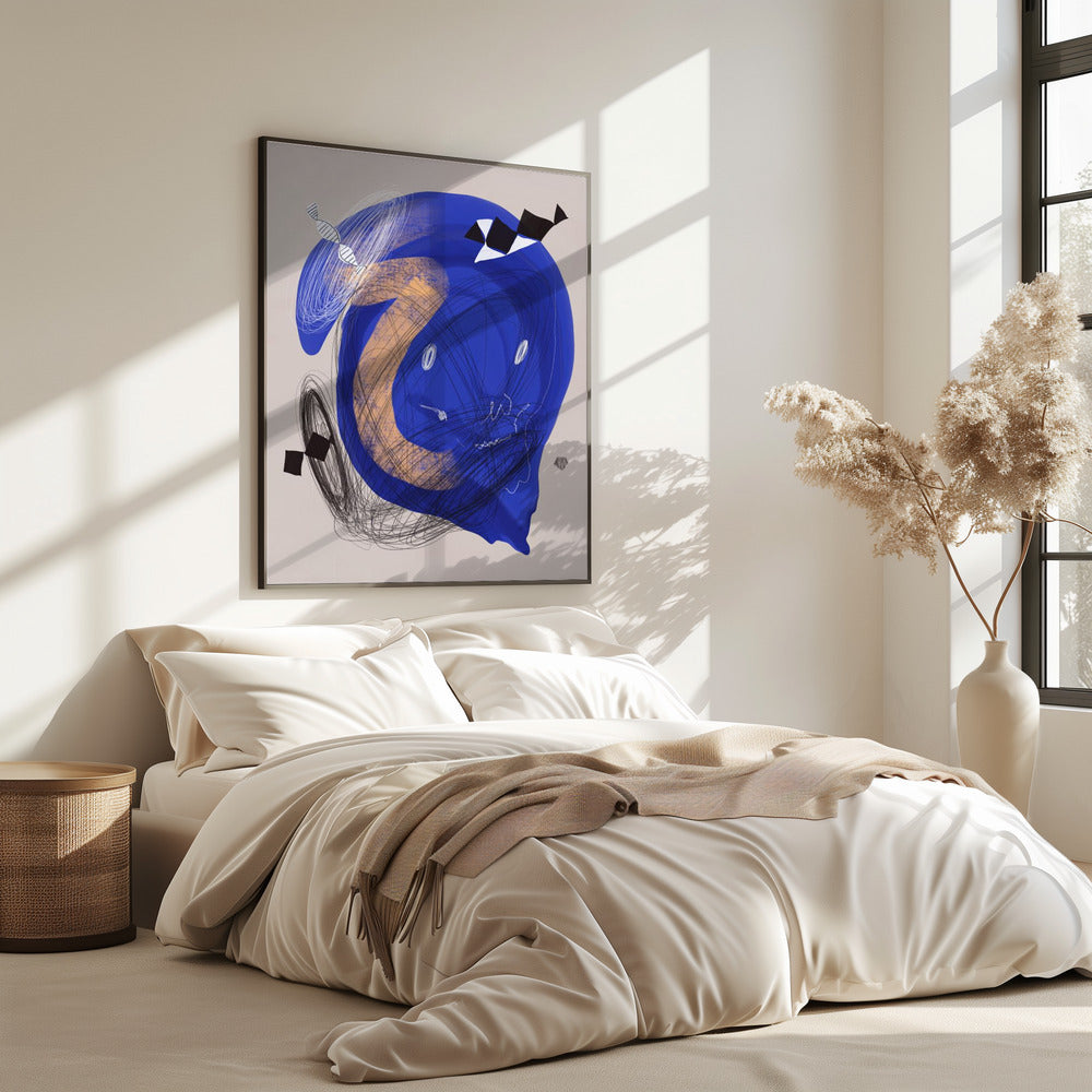 Chaotic Blue Whirl | Poster