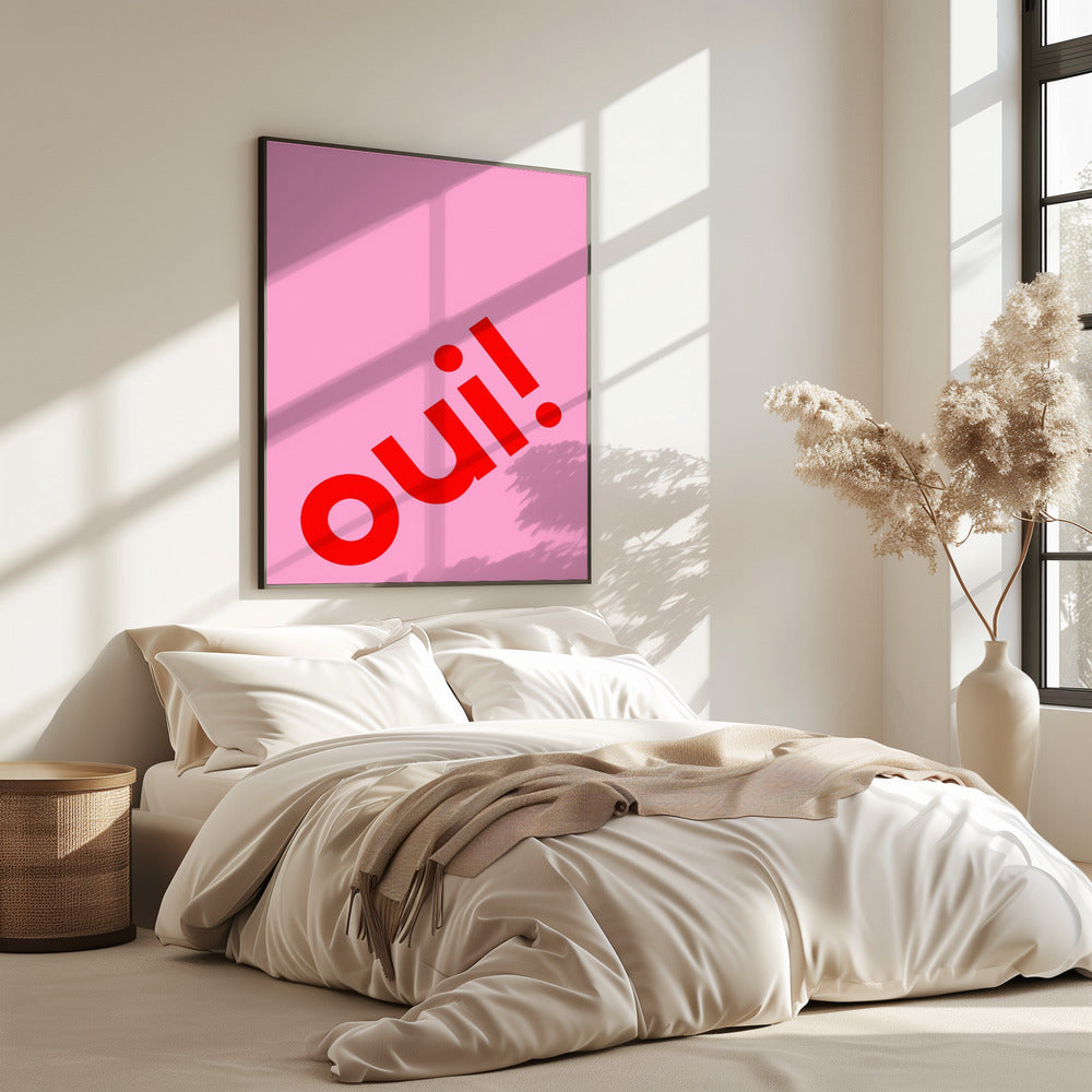 Oui in Bold Letters | Poster