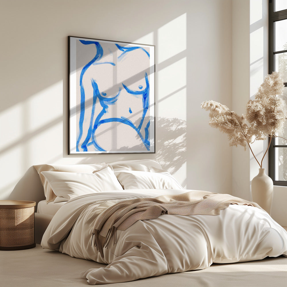 Blue Contour Nude | Poster