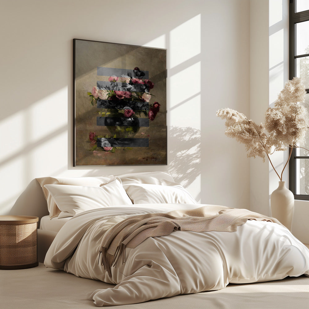 Bouquet of Vintage Oil Painting Flowers, Collage | Poster