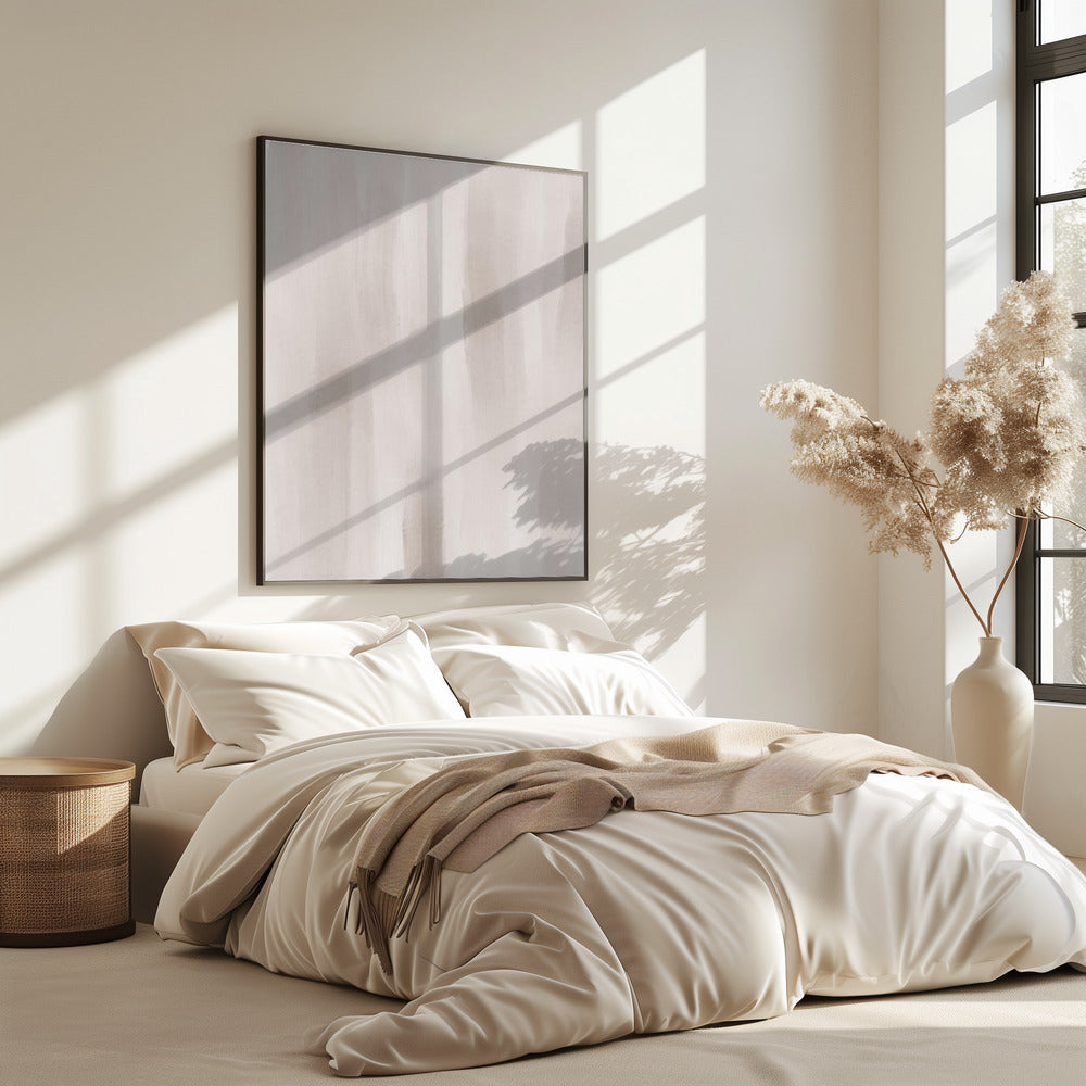 Beige Brushstrokes On A Muted Background | Poster