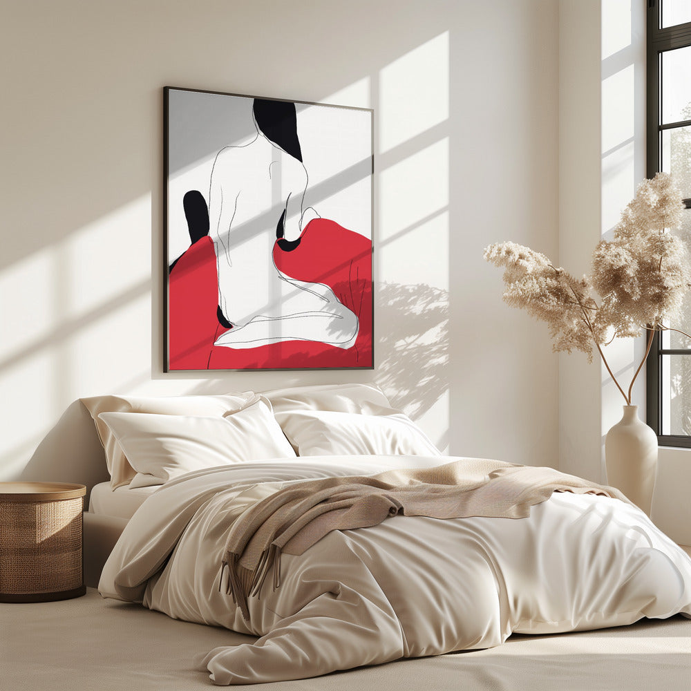 Nude Figure in a Dynamic Pose | Poster
