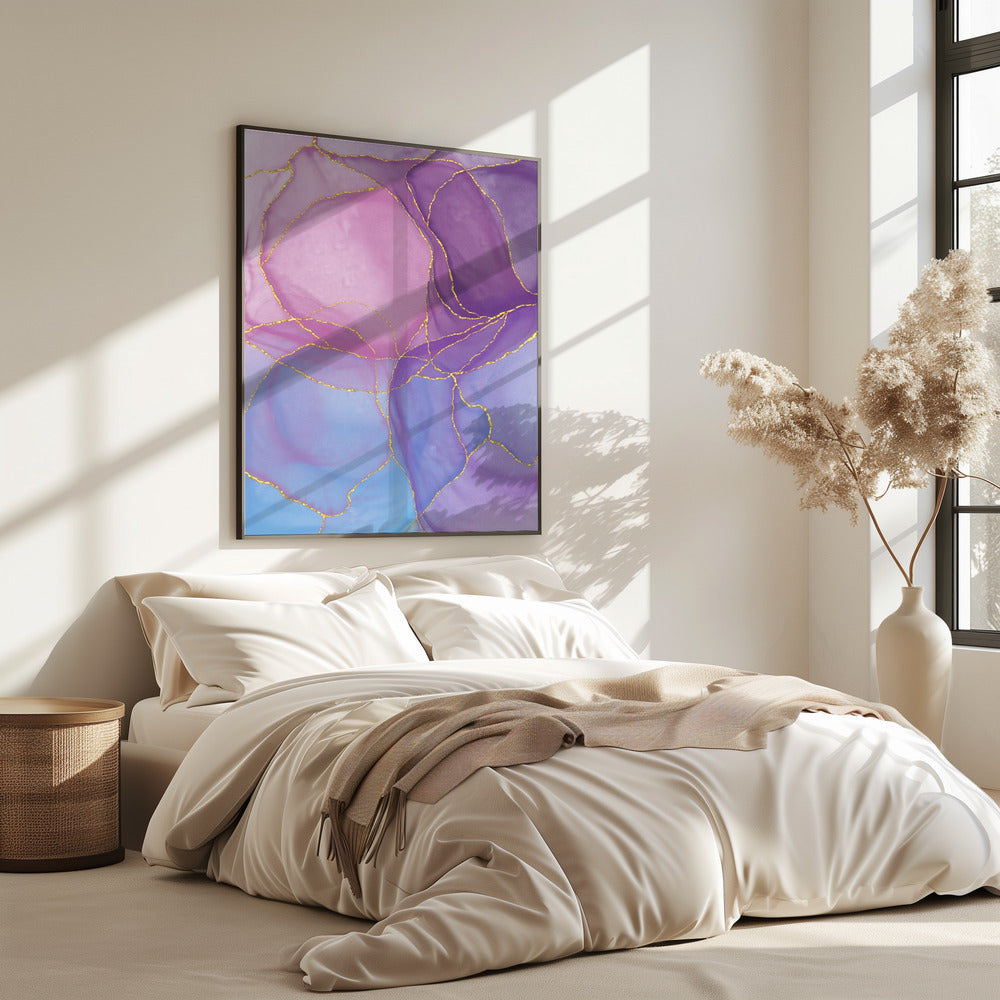 Abstract Pastel & Gold | Poster