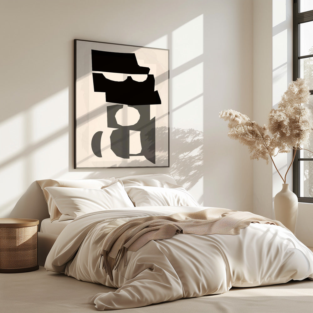 Black and White Cut Out Shapes 2 | Poster