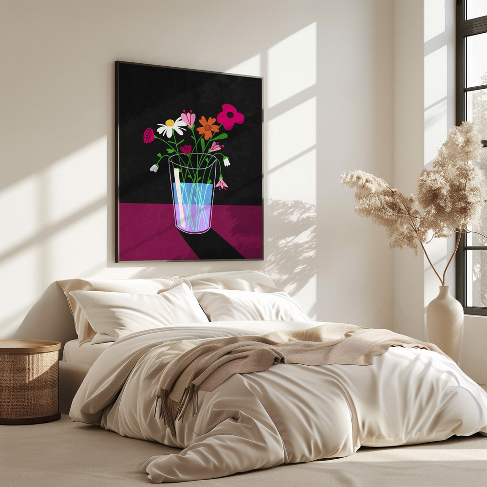 Flowers glow in the dark | Poster