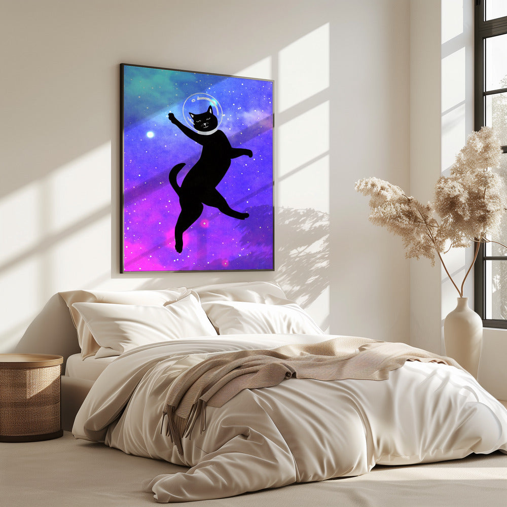 Happy Space Cat | Poster