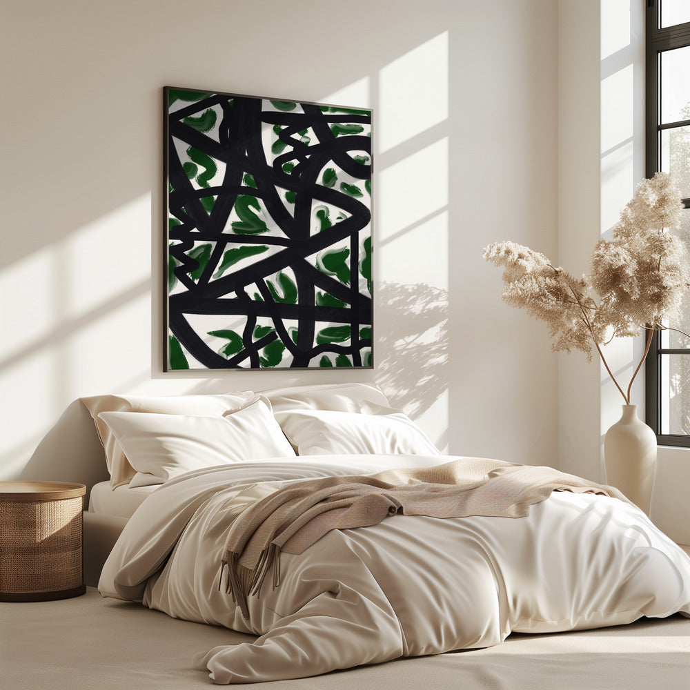 Black Lines Over A White Background | Poster