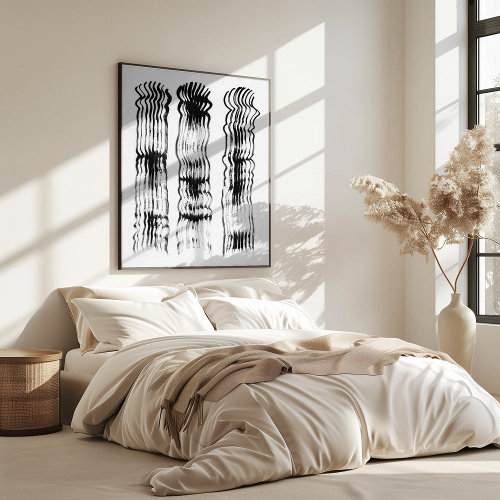 Abstract brushtrokes lines 02 | Poster