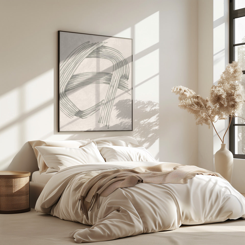Abstract Grey Intersections 02 | Poster