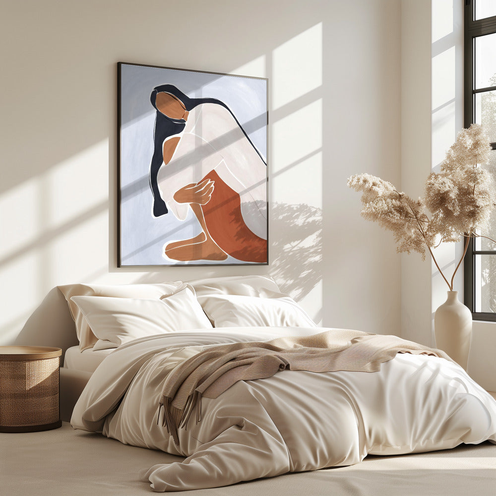 Woman Embracing Herself Print By Ivy Green Illustrations | Poster