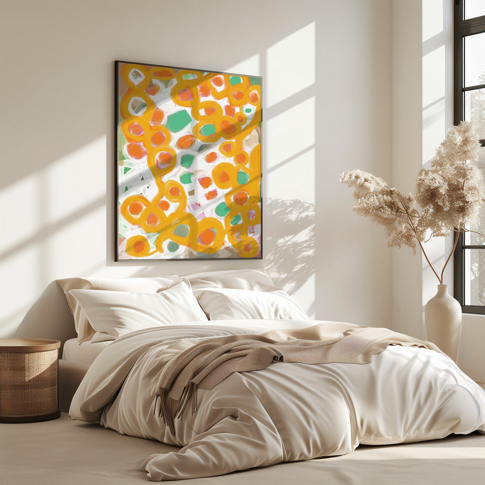 Orange and Green Circles | Poster