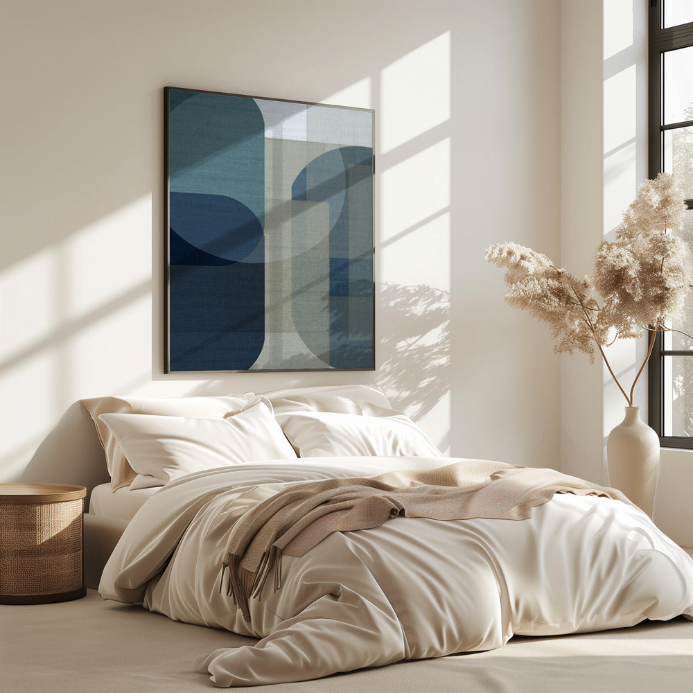 Woven Blue Layers 1 | Poster