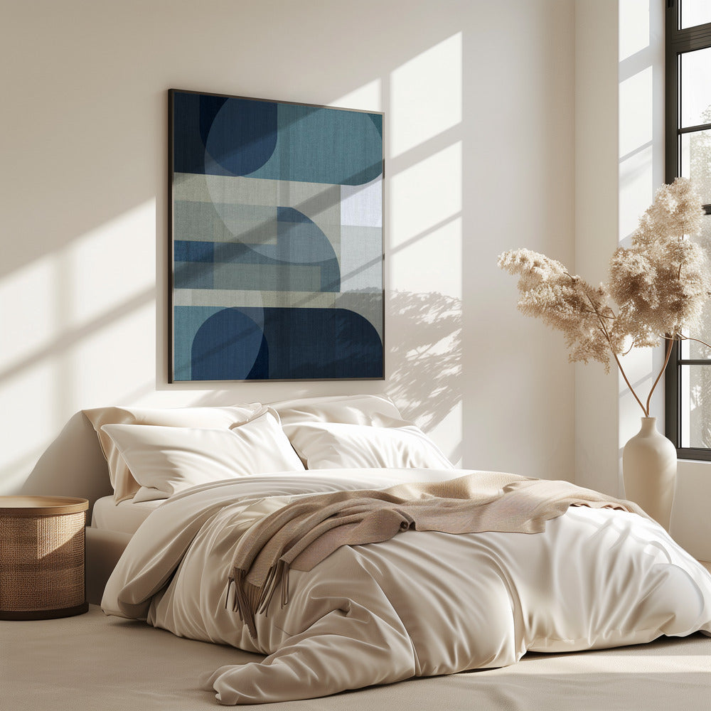 Woven Blue Layers 4 | Poster