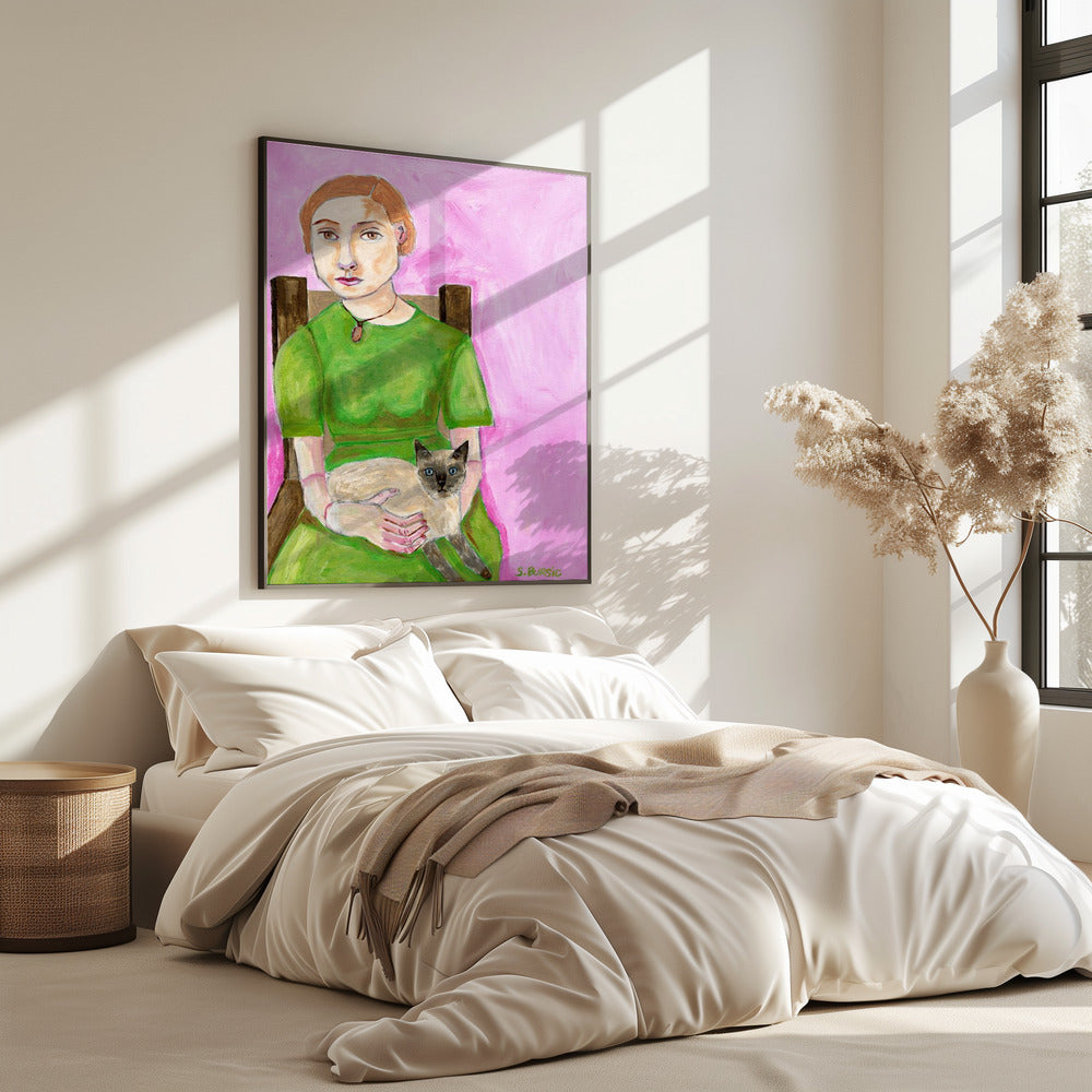 Lady with Cat | Poster