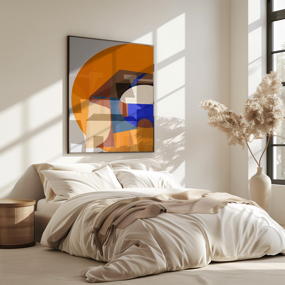 Orange Blue Woven 4 | Poster