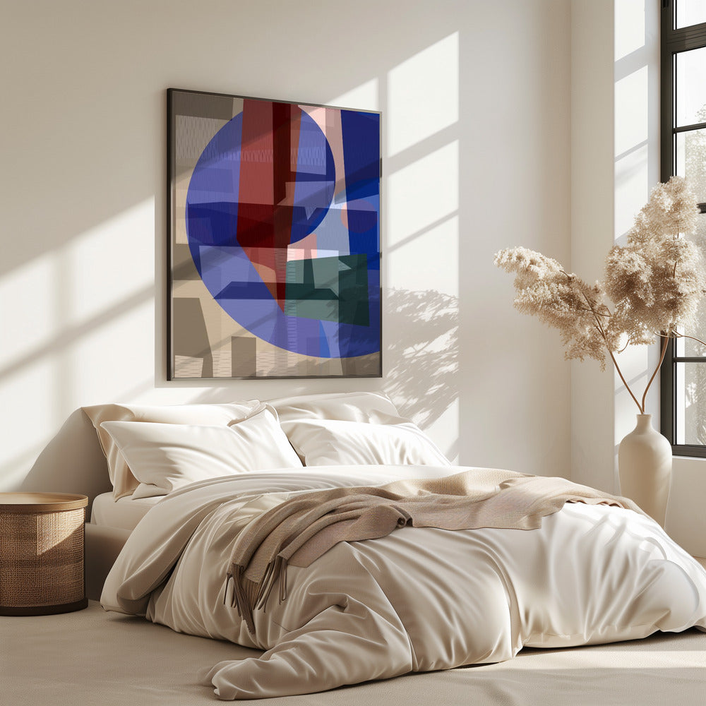 Brown Blue Woven 5 | Poster