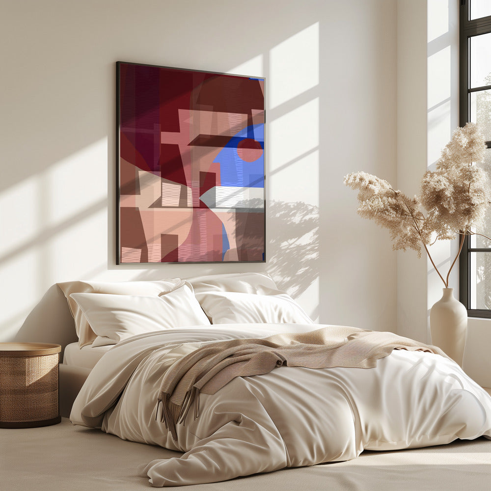 Brown Blue Woven 6 | Poster