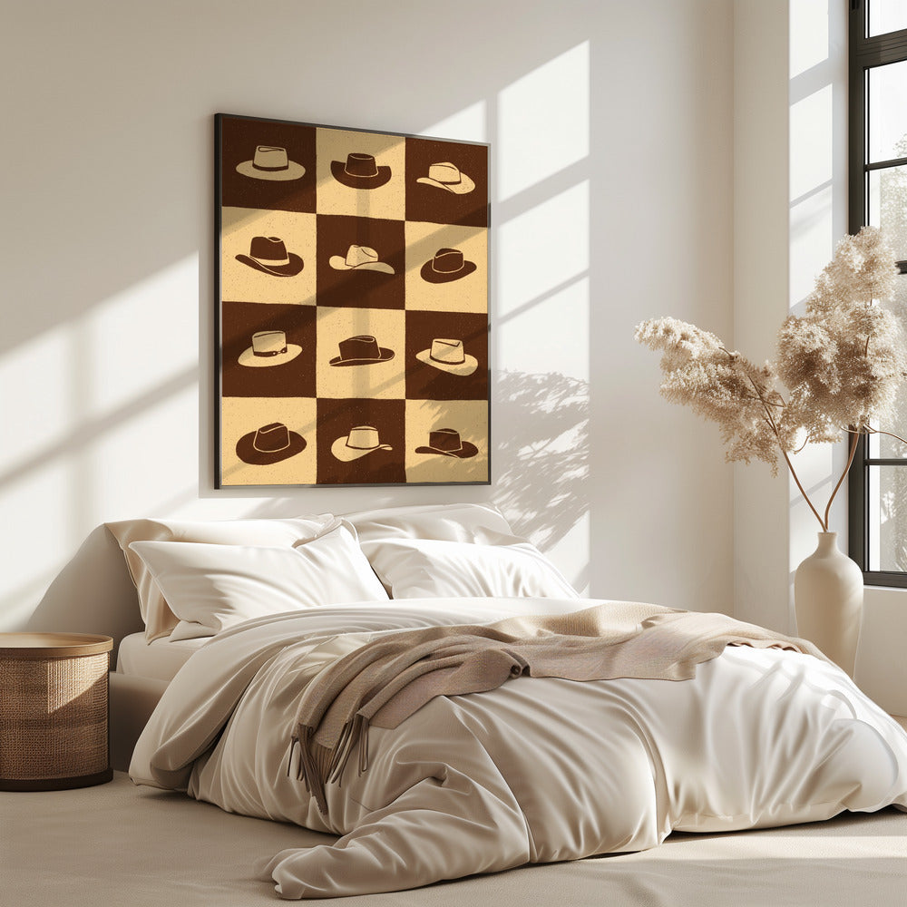 Cowboy Checkerboard | Poster