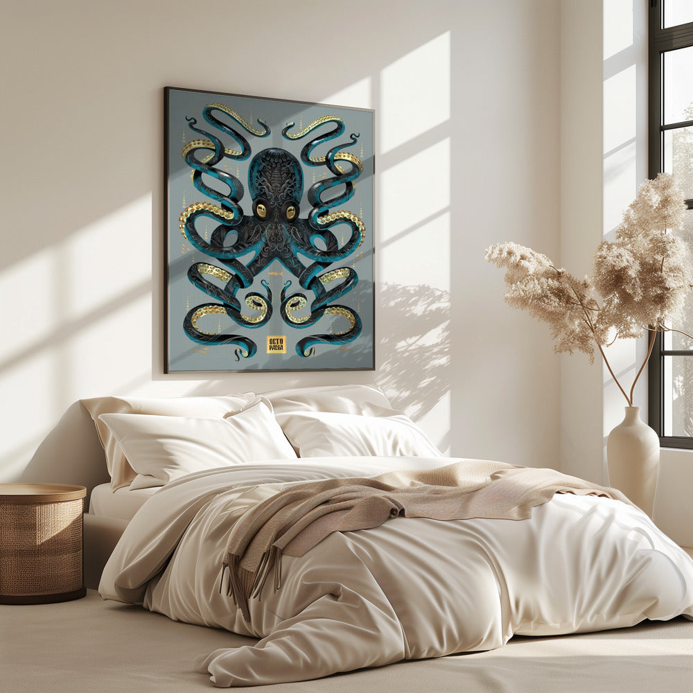 Octopus Black & Gold | Poster