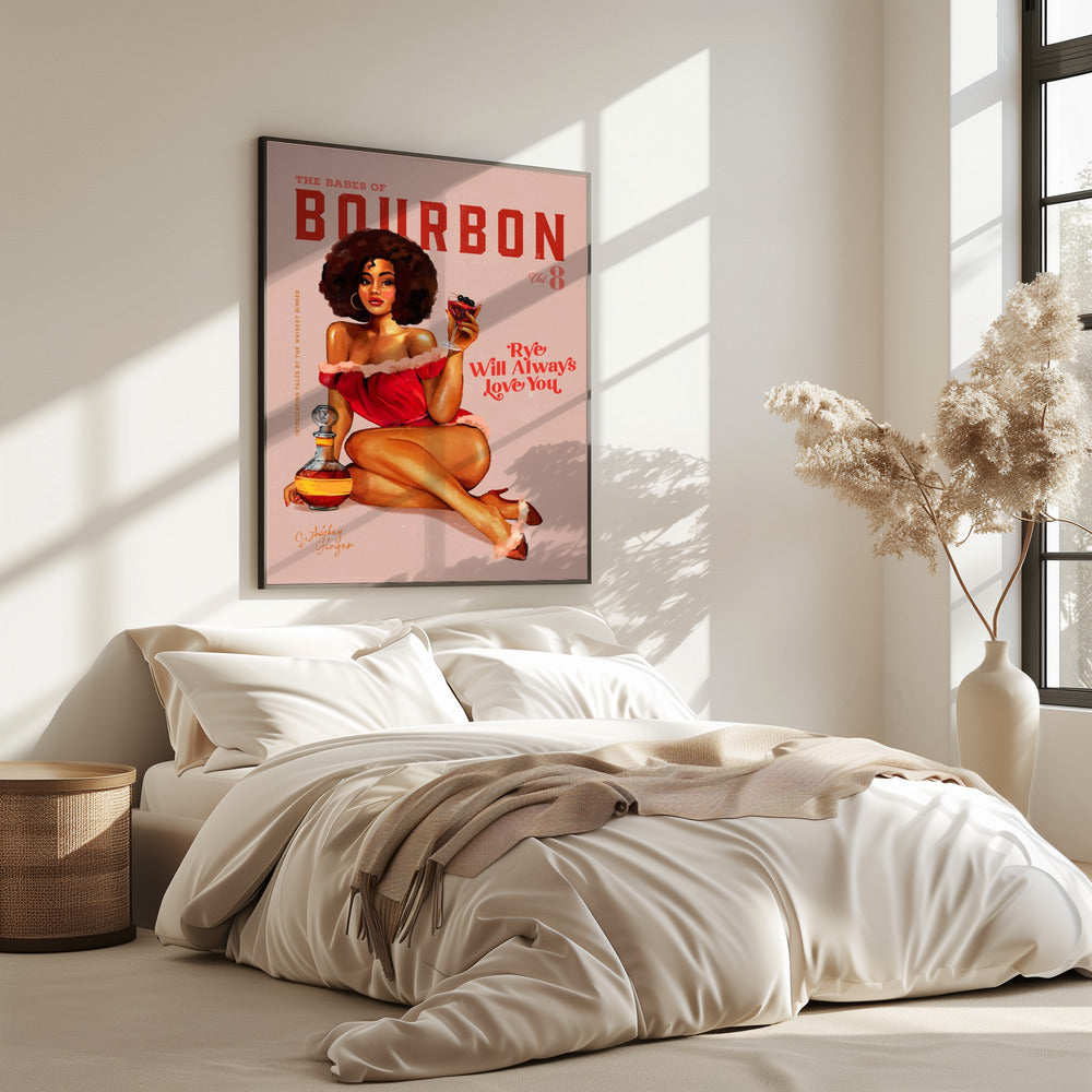 Babes of Bourbon Vol 8 Vintage Pinup Girl With Afro | Poster