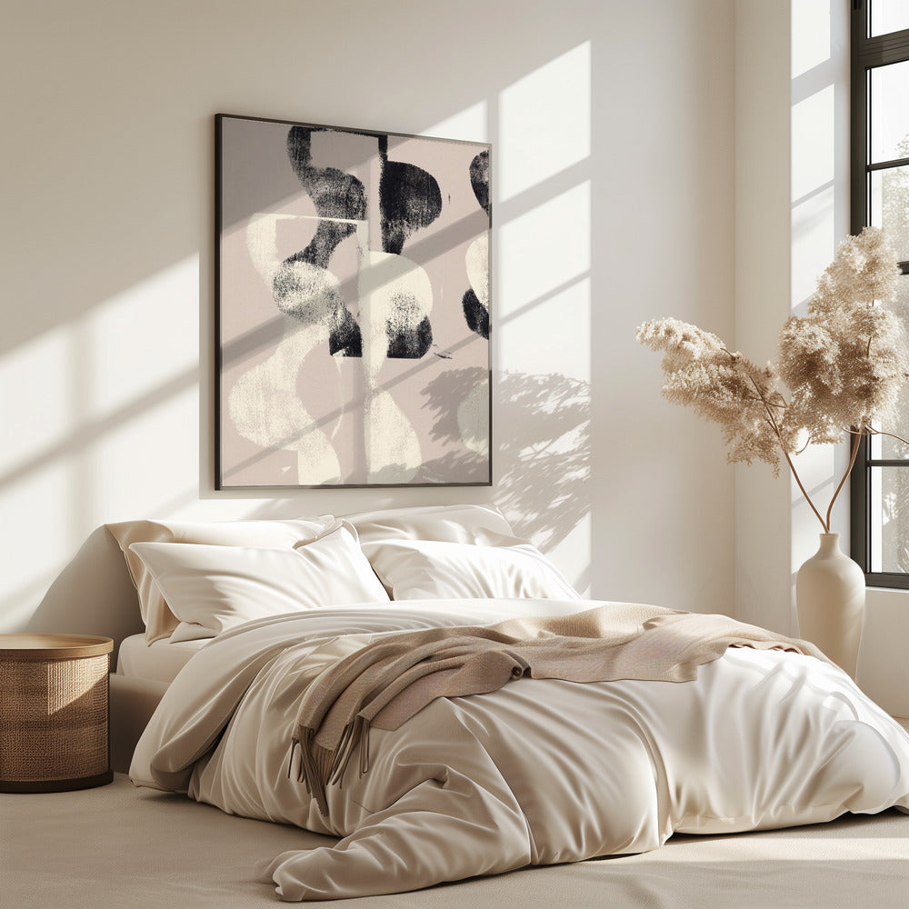 Tango – Organic Shapes in Black and Beige | Poster