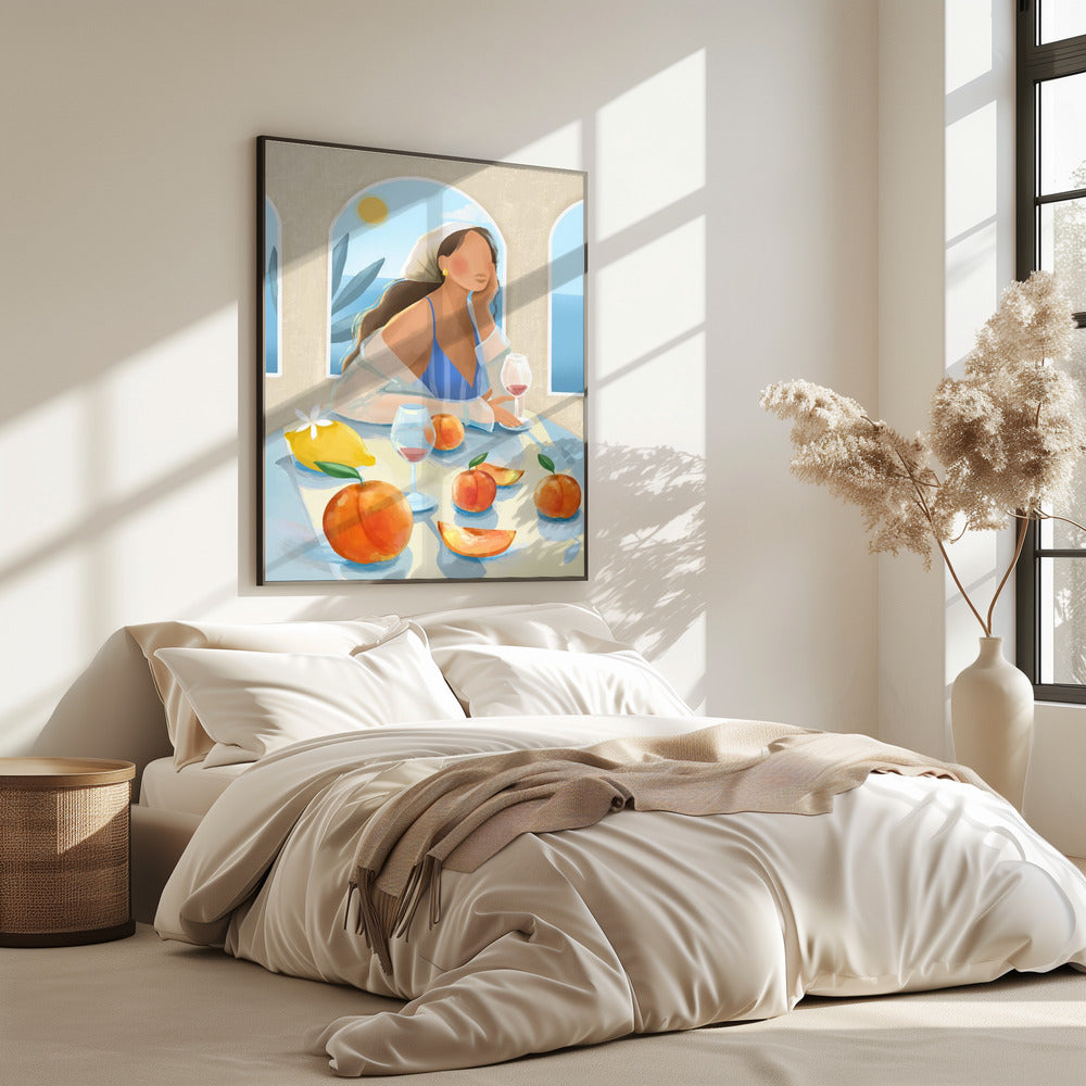 Girl with peaches | Poster