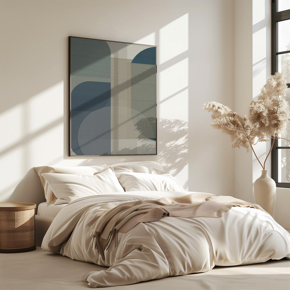 Woven Blue and Neutral Abstract Layers 2 | Poster