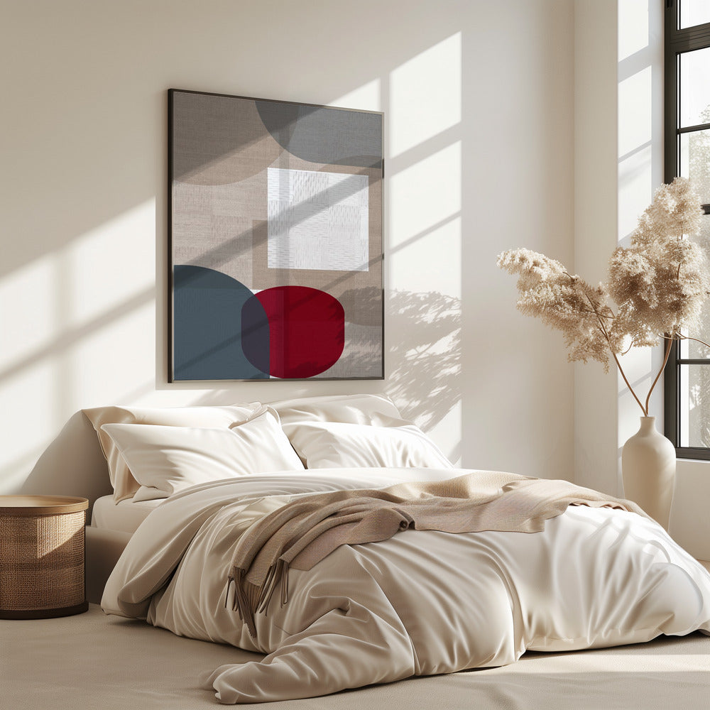 Woven Blue and Neutral Abstract Layers 3 | Poster