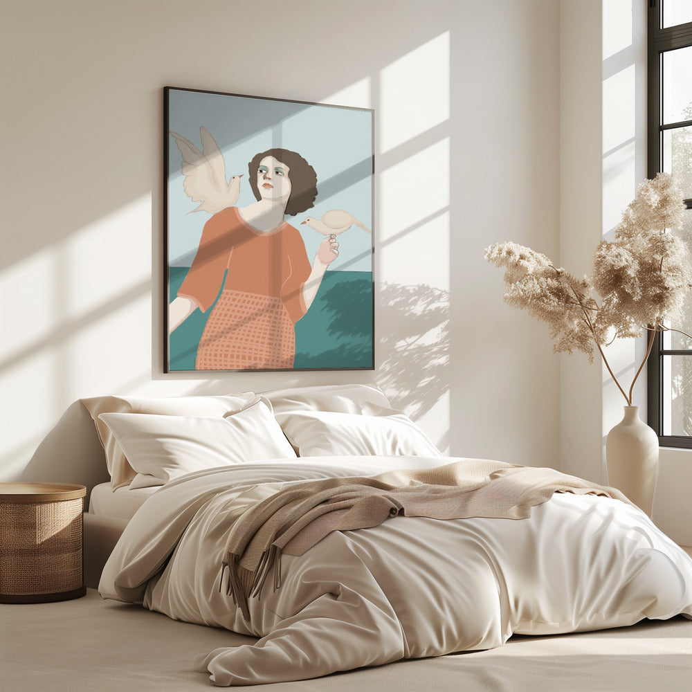 Peace Dove Lady | Poster