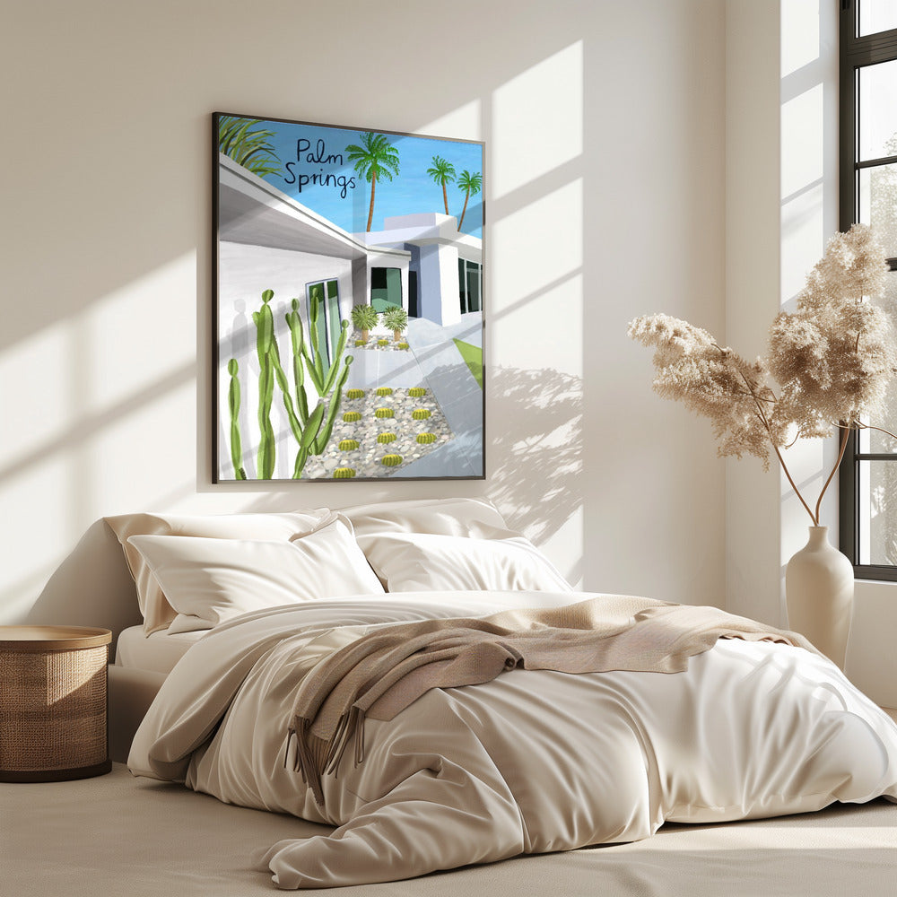 Palm Springs Modern Architecture by Artist Carla Daly | Poster