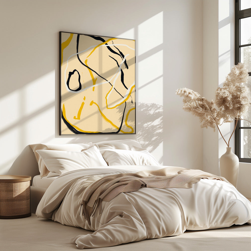 Golden Flow Lines | Poster