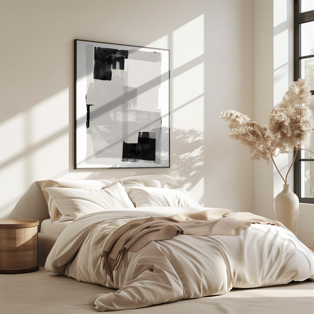Black and White Abstract Composition No.3 | Poster