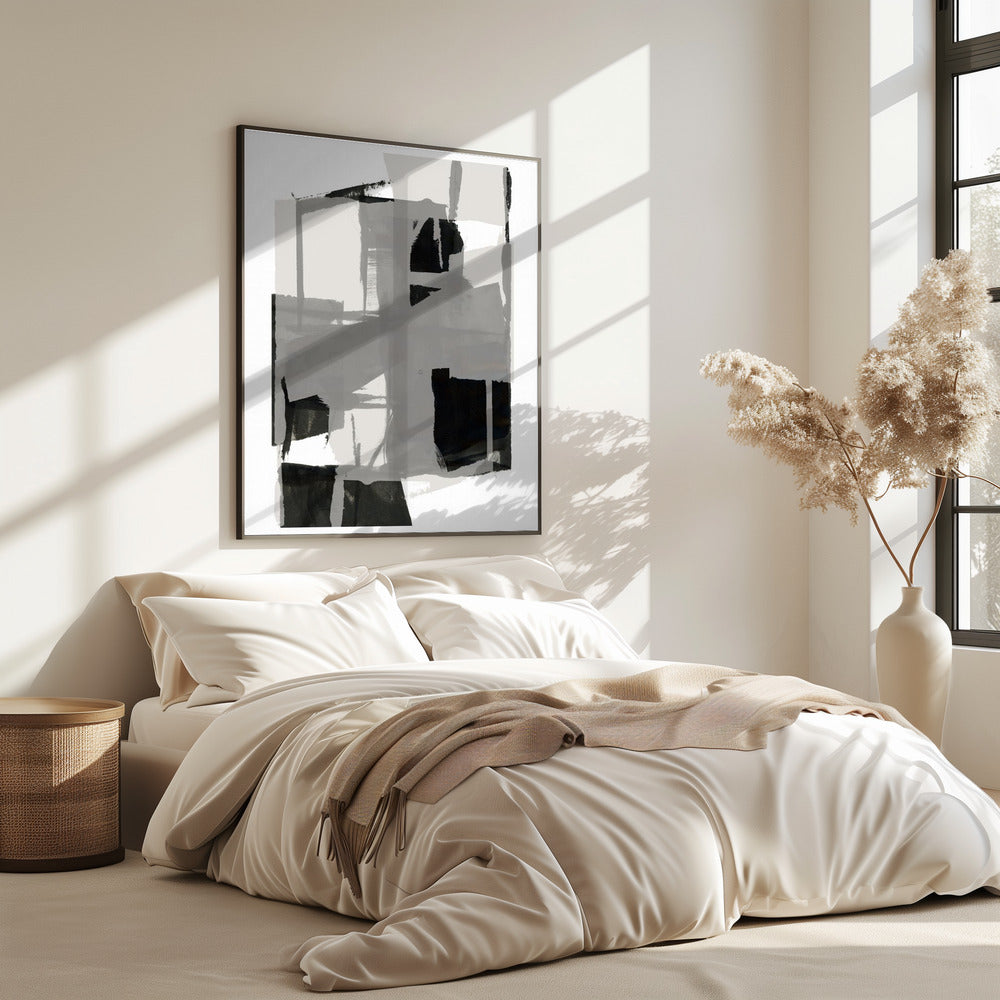 Black and White Abstract Composition No.5 | Poster
