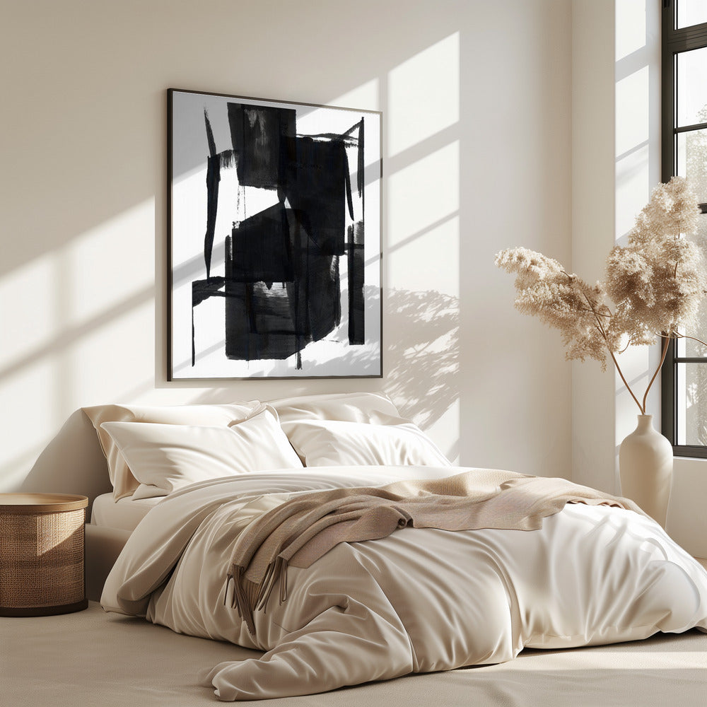 Black and White Abstract Composition No.7 | Poster