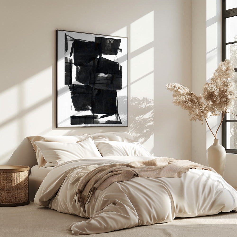 Black and White Abstract Composition No.8 | Poster