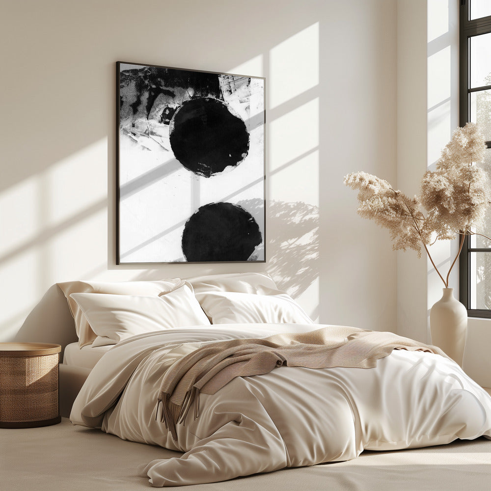 Black and White Abstract Dots 2 | Poster