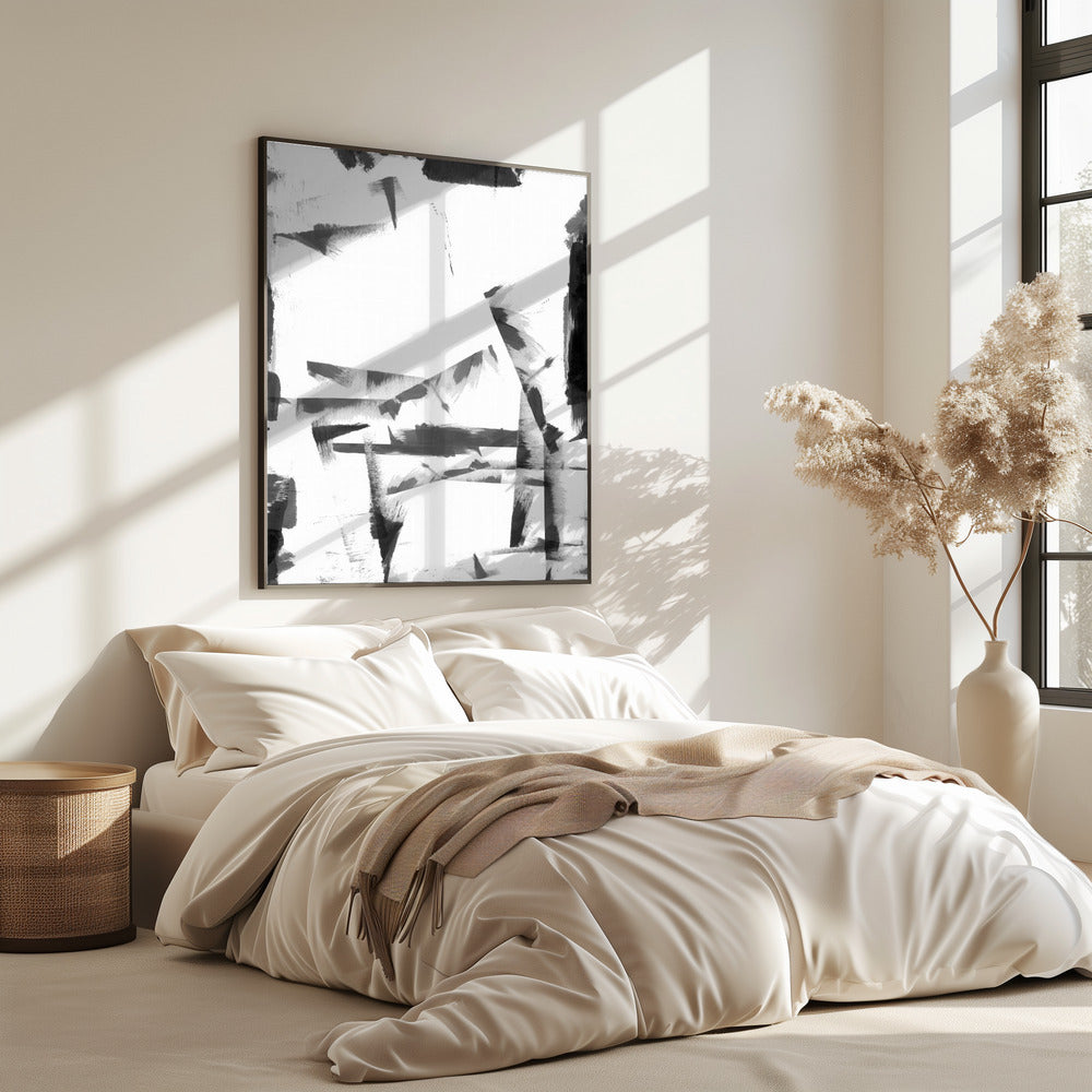 Minimal Black and White Abstract 4 | Poster