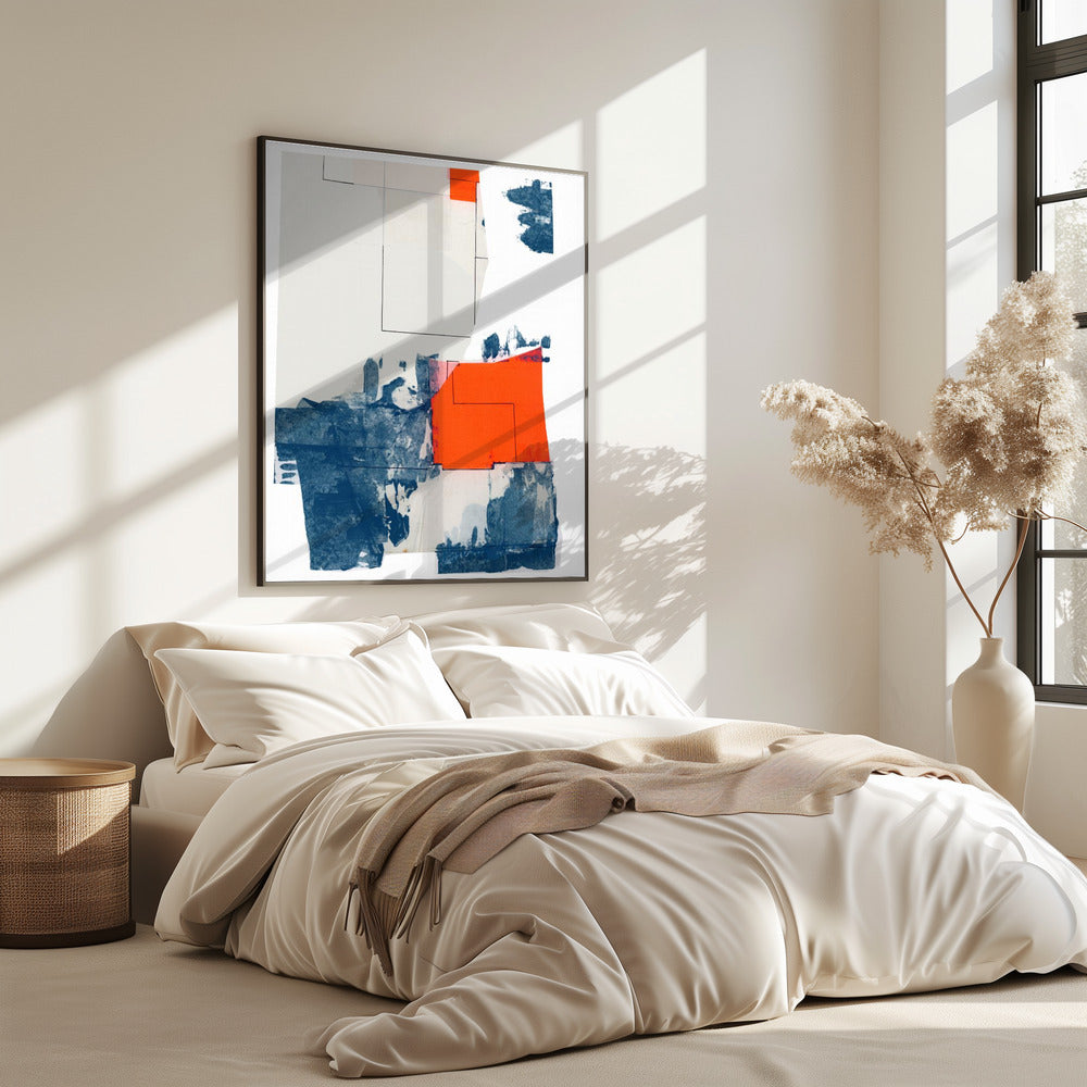 Neutral Abstract Shapes On White 3 | Poster