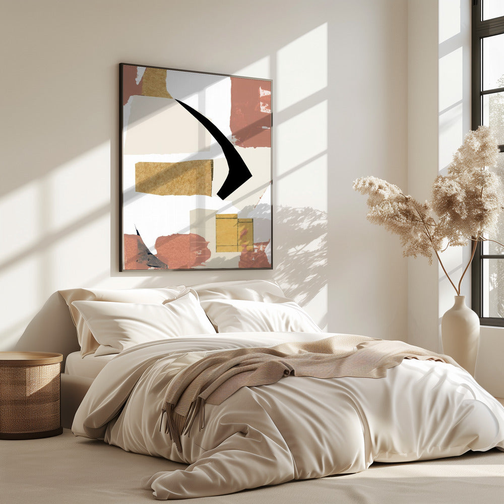 Neutral Abstract Shapes On White 1 | Poster