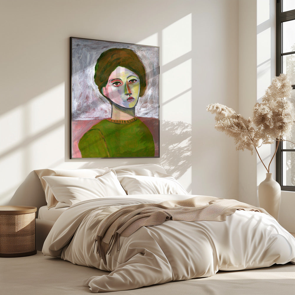 The woman in the green sweater | Poster