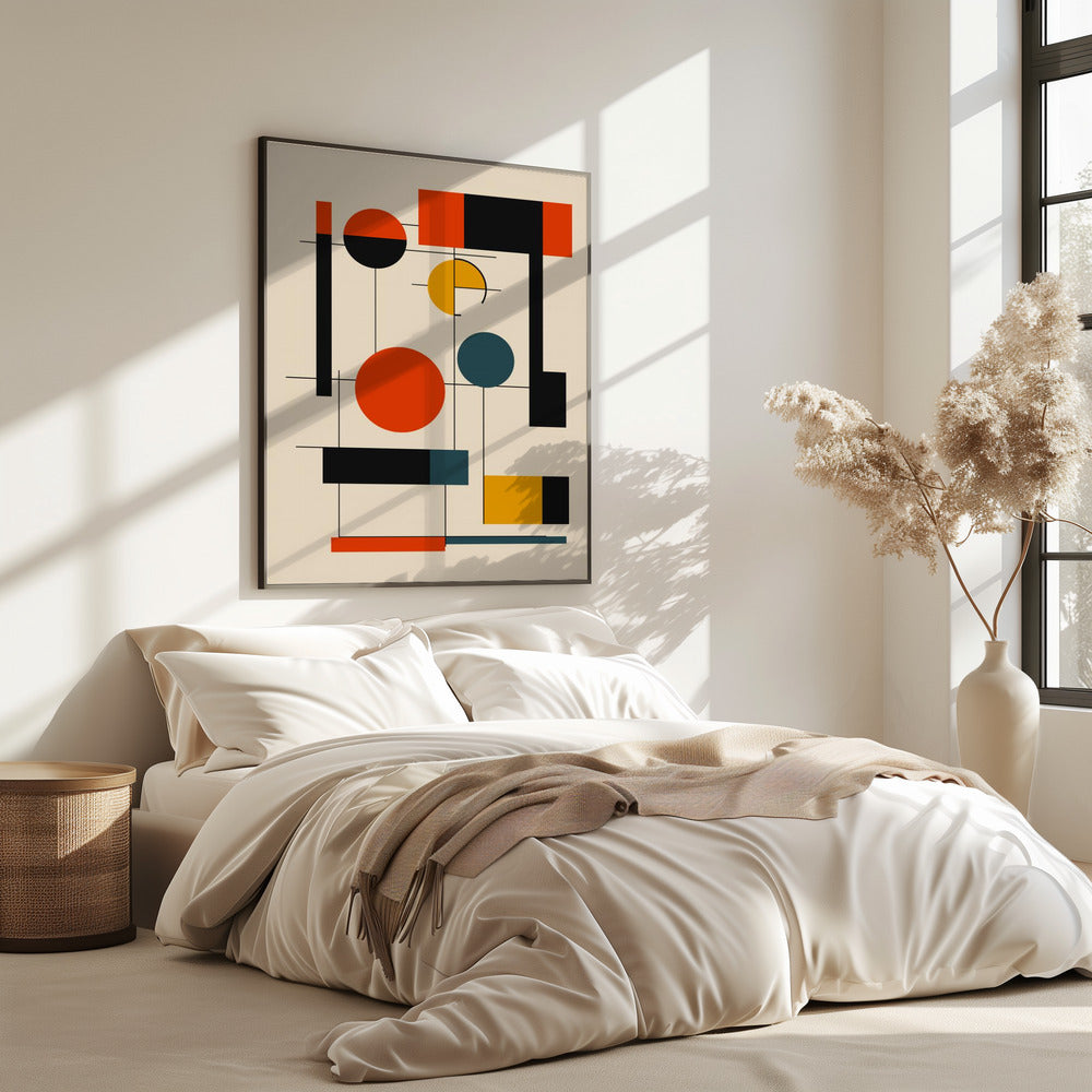 Geometric Shapes And A Balanced Color PaletteGeometric Harmony | Poster