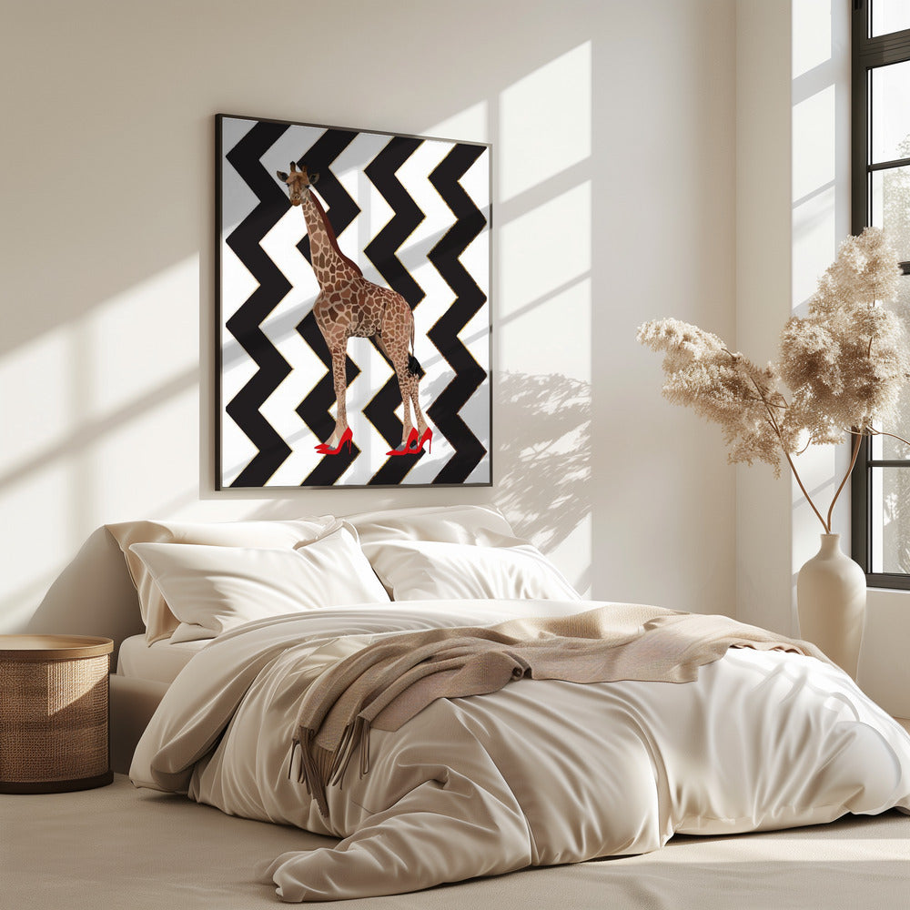 Giraffe Heels zigzag | Poster