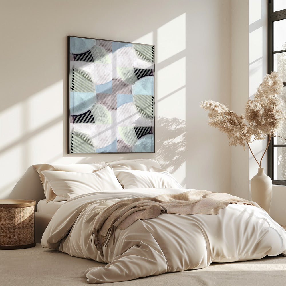 Abstract Misty Stripes 2 | Poster